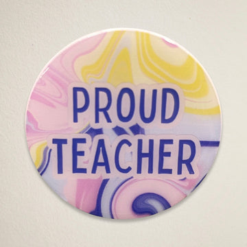 Proud Teacher Colourful Pin